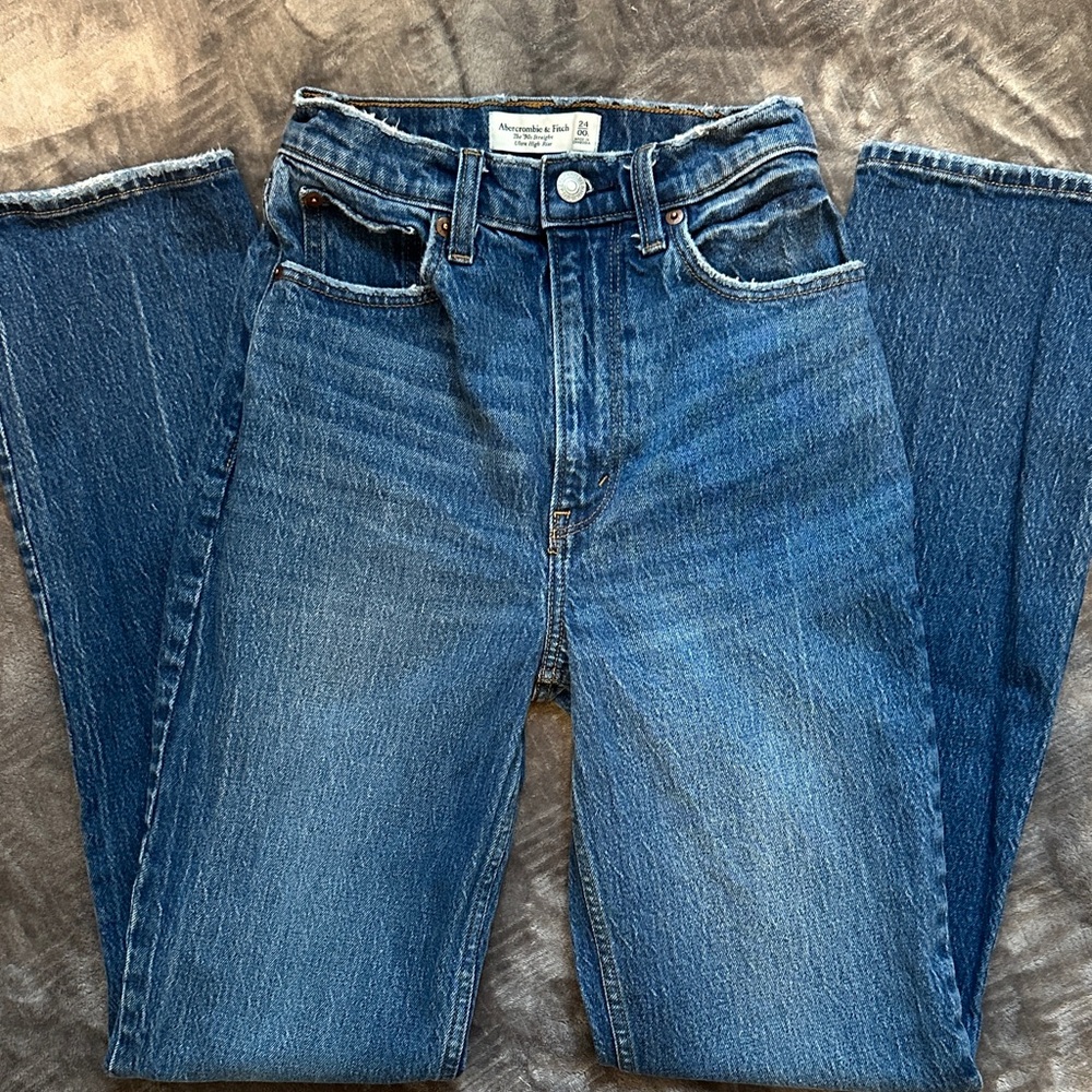 Abercrombie & Fitch Classic Blue Straight Leg Jeans